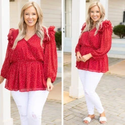 Fun In The Air Tonight Blouse, Red 13 Fun In The Air Tonight Blouse, Red -Chic Soul Store 3 49b601a5 f0a7 41aa 9bbe e8d1204b5032