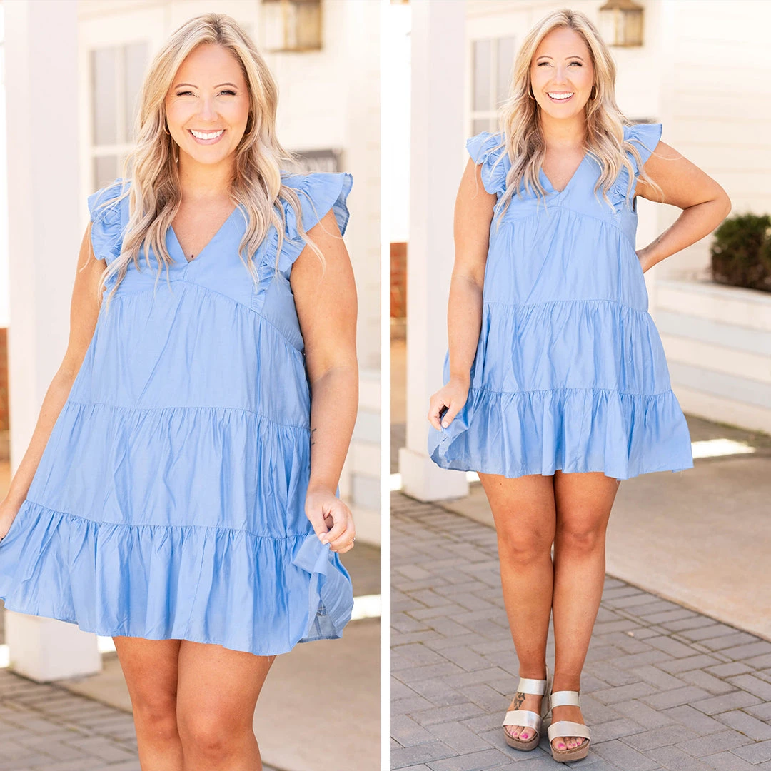 Far From You Dress, Misty Blue 8 Far From You Dress, Misty Blue - Image 6