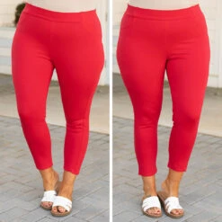 Business Lady Pants, Red -Chic Soul Store 3 602847ce 2a4e 4e52 83f8 6a64447d7cba