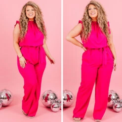 Hold Your Crown High Jumpsuit, Fuchsia -Chic Soul Store 3 63b1fd6a 912d 4e59 b30f e1ec4617bbe9