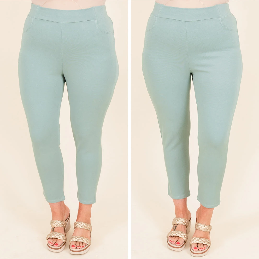 Business Lady Pants, Aloe 9 Business Lady Pants, Aloe - Image 7