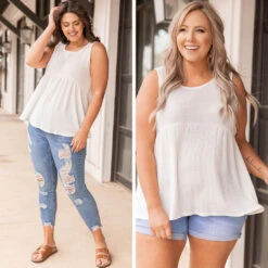 Weekender Waffle Babydoll, White 23 Weekender Waffle Babydoll, White -Chic Soul Store 3 852e20f7 4074 4085 9313 6117ae01f78e