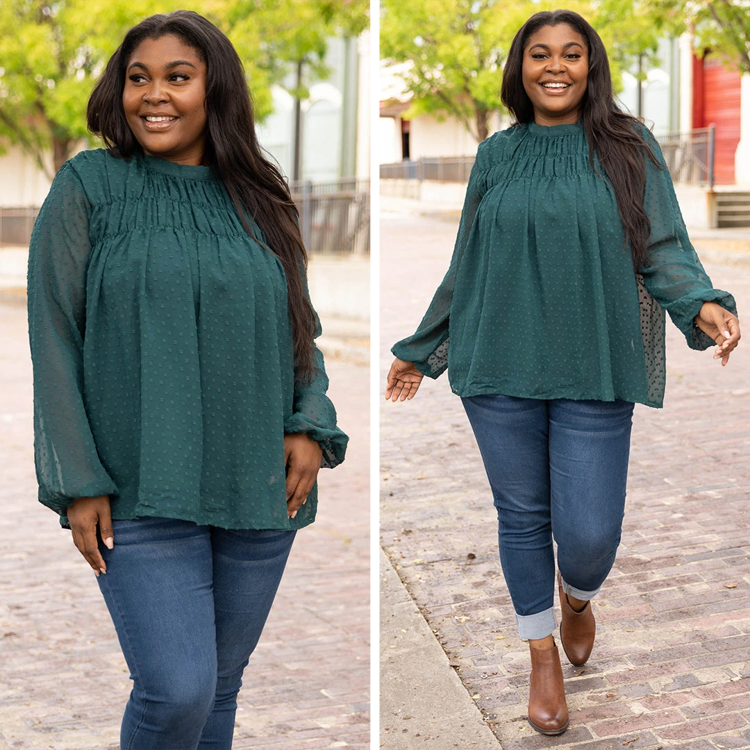 Brunch And Go Top, Hunter Green 8 Brunch And Go Top, Hunter Green - Image 6