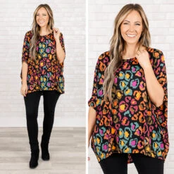 Blissful Thinking Top, Black Multi 13 Blissful Thinking Top, Black Multi -Chic Soul Store 3 ebfbd343 8ba2 4950 b68d 2d746f155644