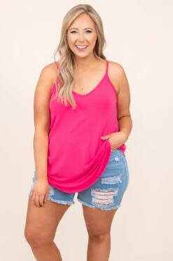 Warm From The Sun Tank, Fuchsia -Chic Soul Store 4 15 6273