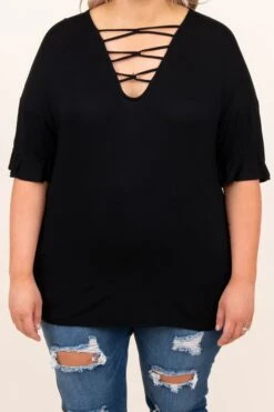 Listen To The Universe Top, Black -Chic Soul Store 4 15 6313