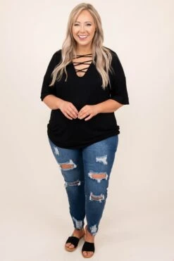 Listen To The Universe Top, Black -Chic Soul Store 4 15 6315