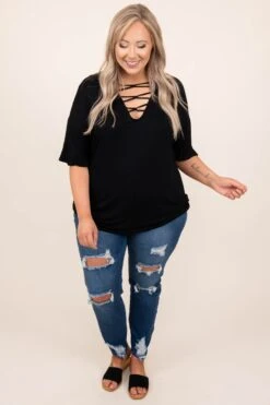 Listen To The Universe Top, Black -Chic Soul Store 4 15 6316