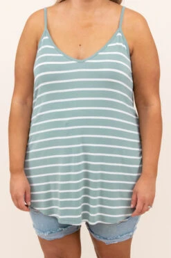 Toes In The Sand Tank, Light Green-Ivory -Chic Soul Store 4 20 6900