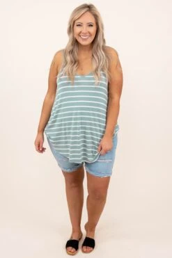 Toes In The Sand Tank, Light Green-Ivory -Chic Soul Store 4 20 6901