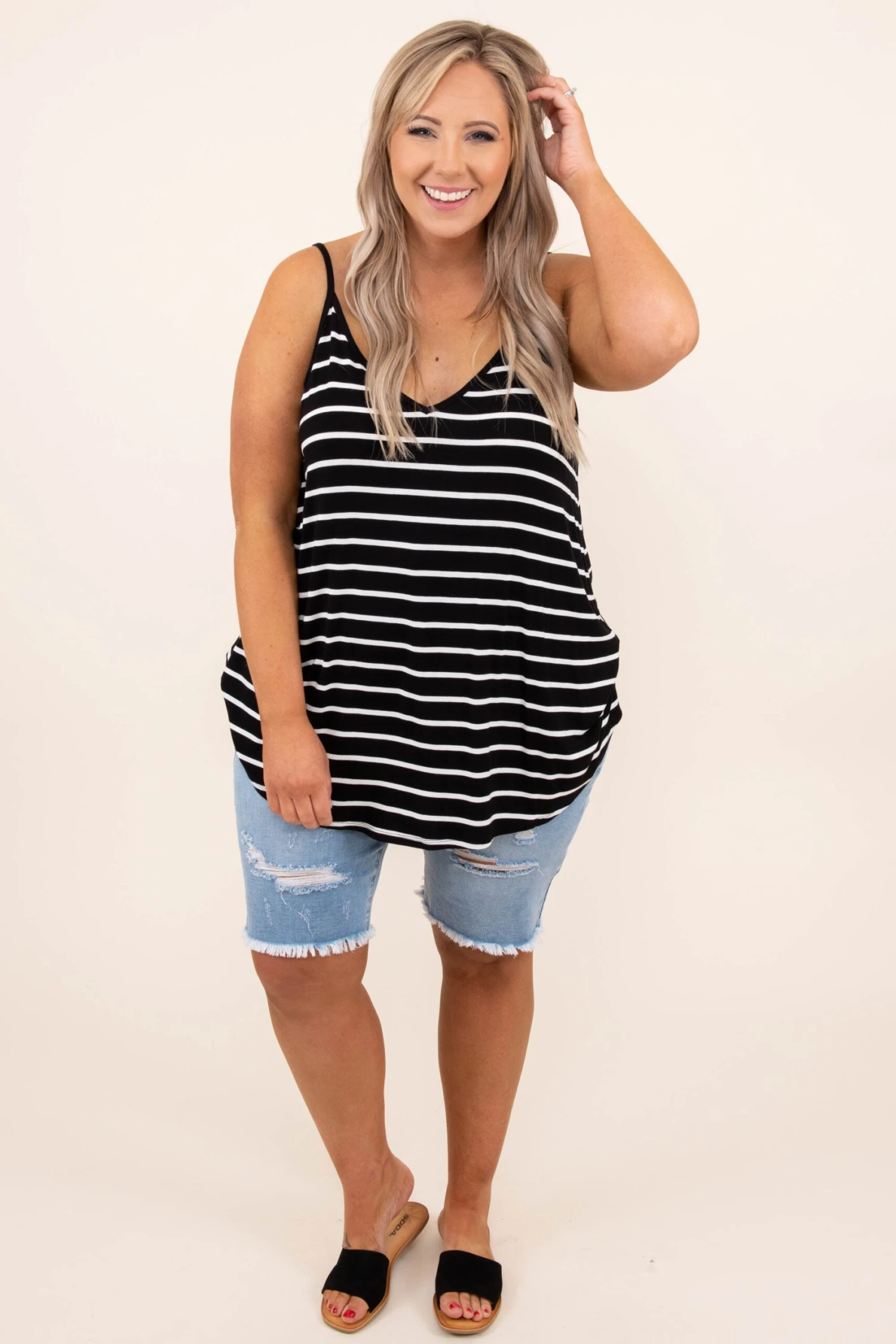 Toes In The Sand Tank, Black 5 Toes In The Sand Tank, Black - Image 3