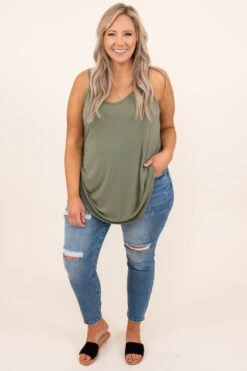 Warm From The Sun Tank, Light Olive 10 Warm From The Sun Tank, Light Olive -Chic Soul Store 4 28 7639