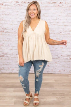 Wonder Always Top, Natural -Chic Soul Store 4 6 4858