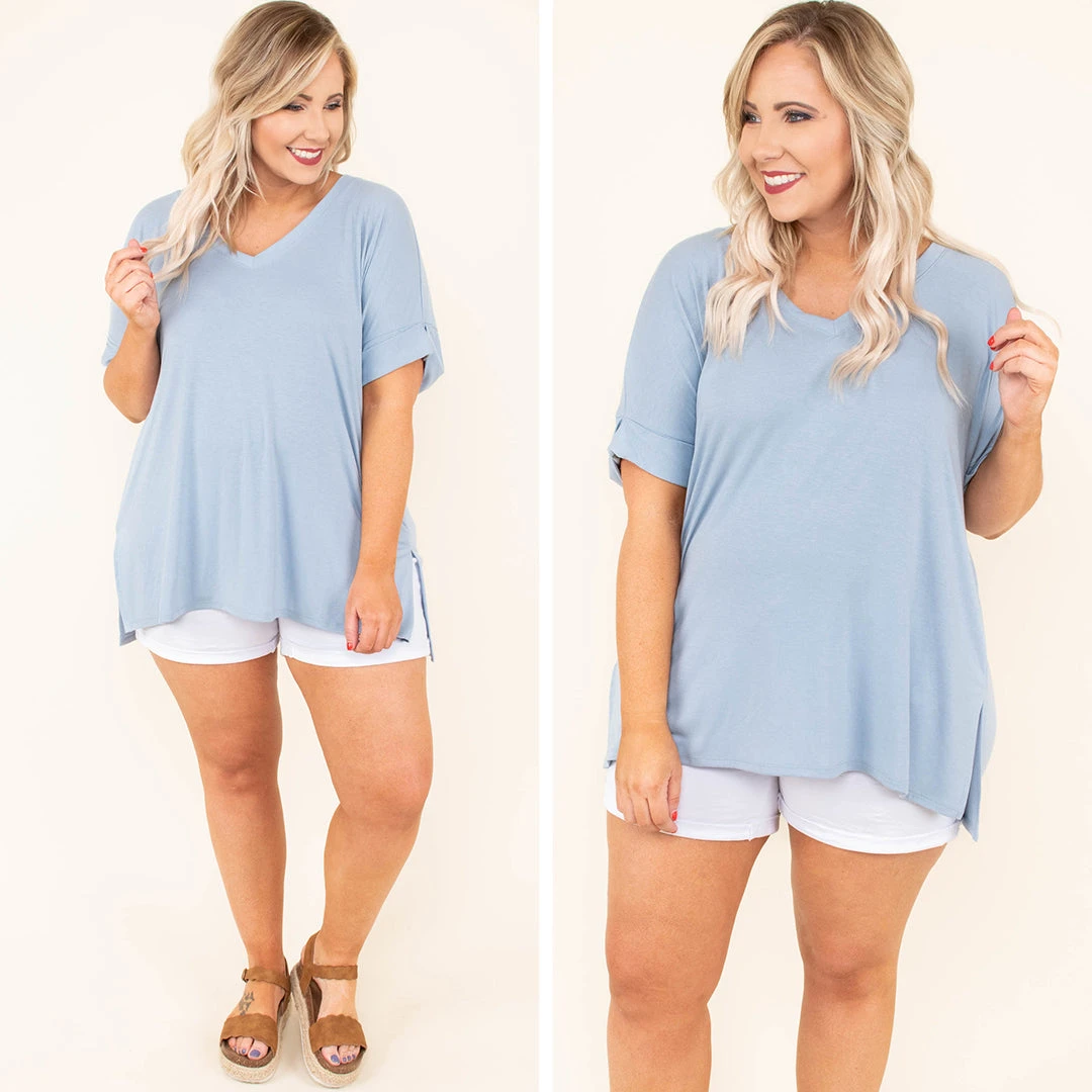 Comfy Travels Top, Ash Blue 7 Comfy Travels Top, Ash Blue - Image 5