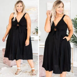 Effortlessly Elegant Dress, Black -Chic Soul Store 4.15 1
