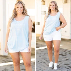 Comfort Colors: Stay Salty Tank, Chambray -Chic Soul Store 40 ce3188a5 e0dd 4f17 a9b3 bc2f8fc29d10