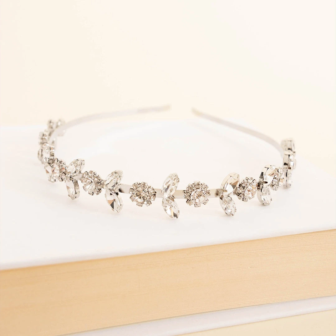 Stunningly Pulled Back Headband, Silver 6 Stunningly Pulled Back Headband, Silver - Image 4