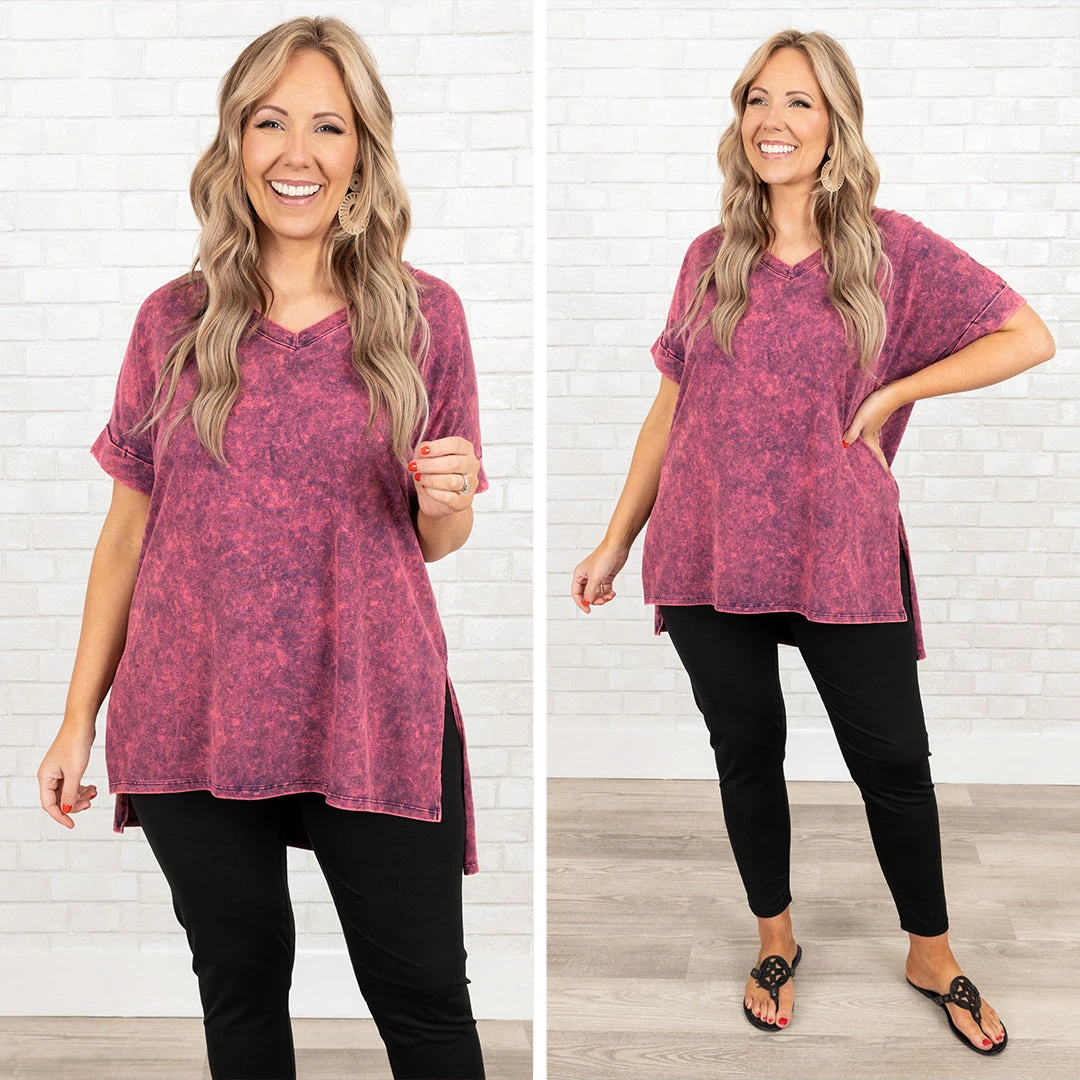 Comfy Travels Top, Neon Magenta Mineral Wash 8 Comfy Travels Top, Neon Magenta Mineral Wash - Image 6