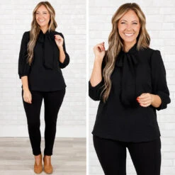 Talk Nice To Me Top, Black -Chic Soul Store 4 375c3ff6 e19c 42ce 8783 04fa32aea993