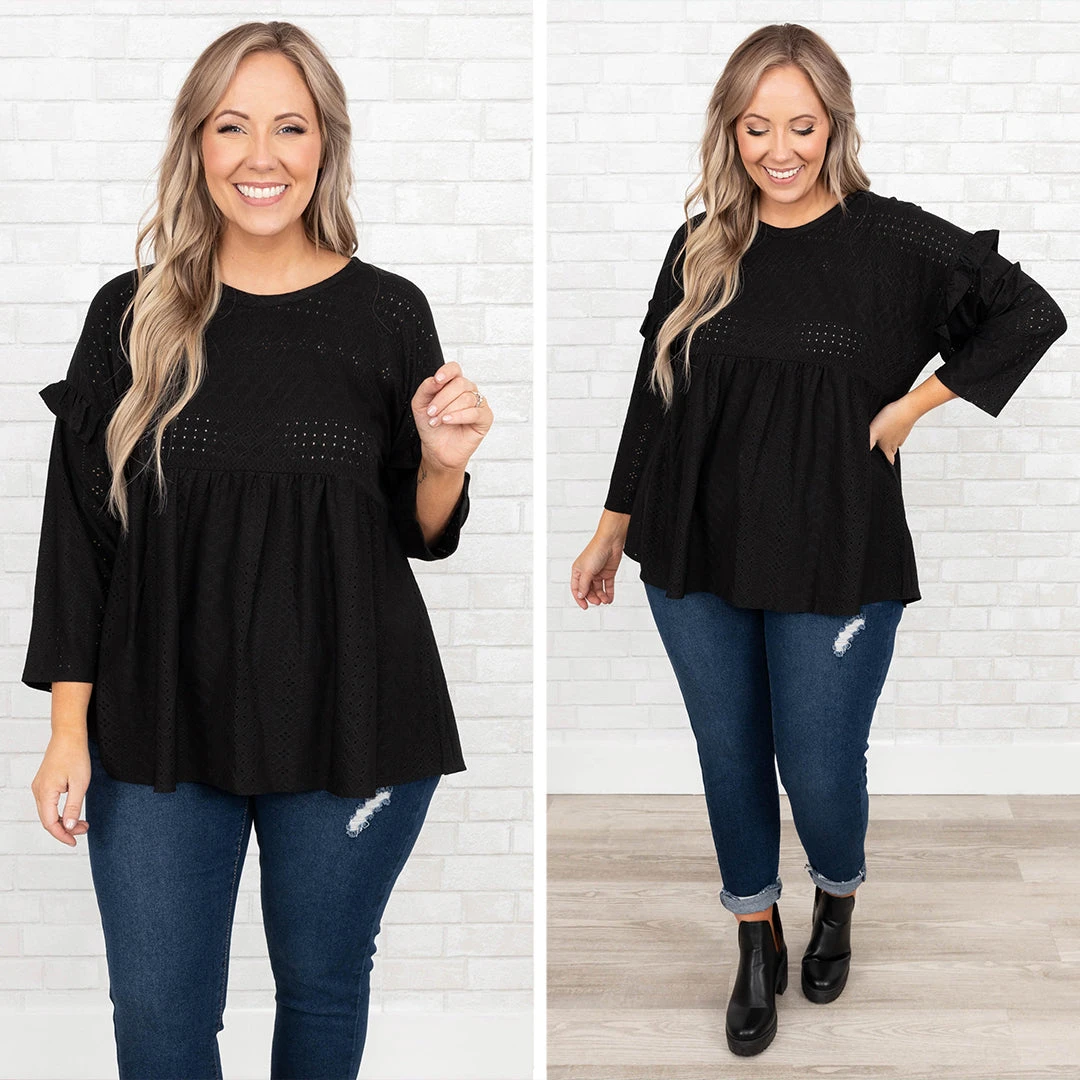 Change Your Plans Top, Black 8 Change Your Plans Top, Black - Image 6