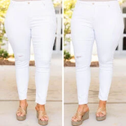 Material Girl Jeans, White -Chic Soul Store 4 878ba52d 9997 4635 bb41 00db4e649ad3