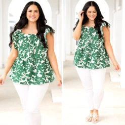 Glistening Eyes Top, Green -Chic Soul Store 4 9a1de366 9920 40ff 9e83 c0b76ab02f3a