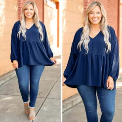 This Is Real, This Is Me Top, Navy -Chic Soul Store 4 9f29daaa b54d 4e54 9067 bf192d46a926