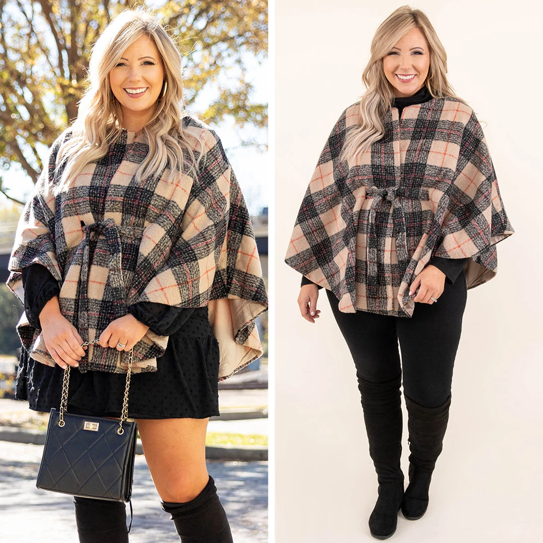 Central Park Nights Poncho, Taupe 8 Central Park Nights Poncho, Taupe - Image 6