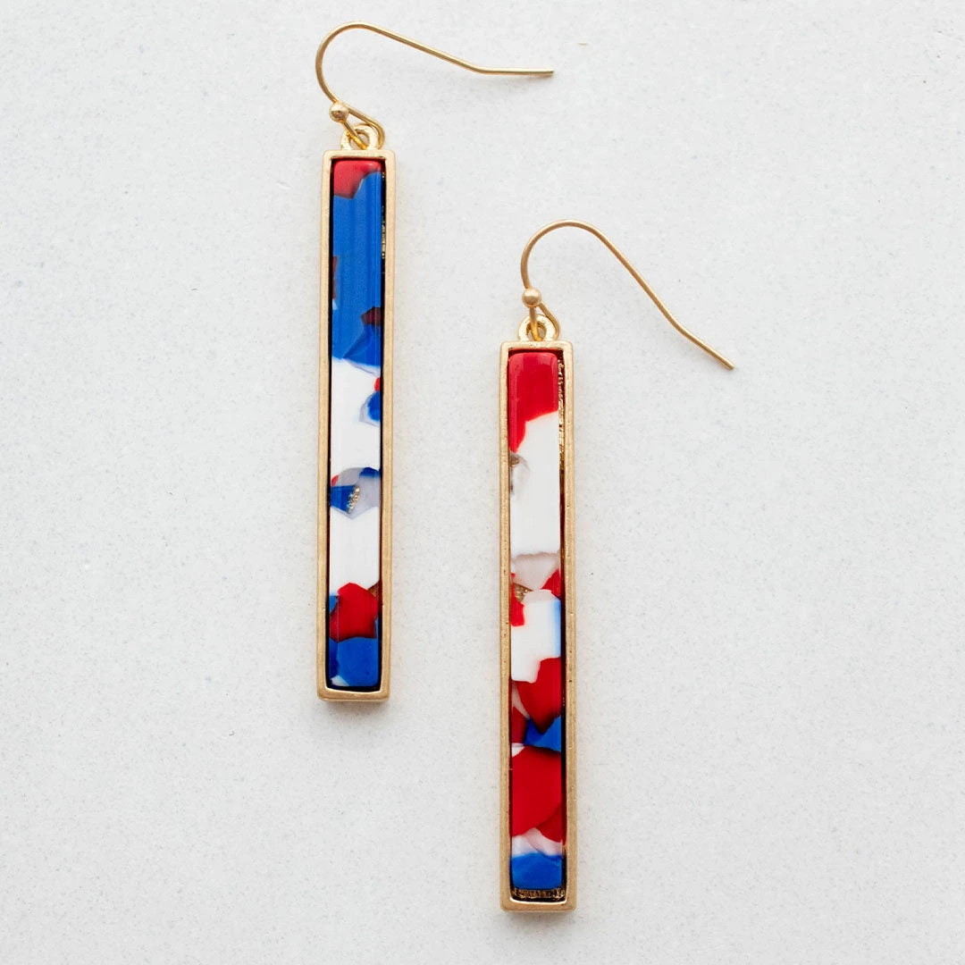 Freedom Earrings, Red 5 Freedom Earrings, Red - Image 3