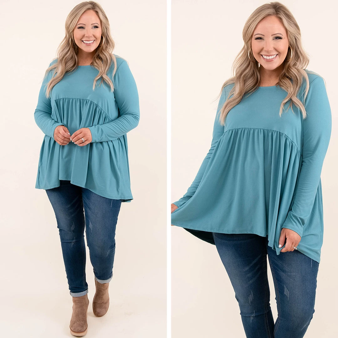 All She Needs Top, Dusty Teal 8 All She Needs Top, Dusty Teal - Image 6