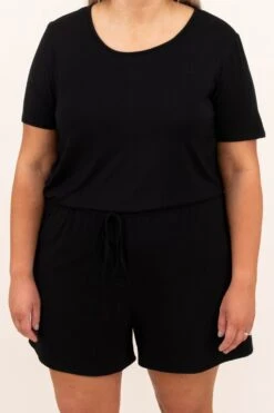Tell Me Why Romper, Black -Chic Soul Store 5 10 8625