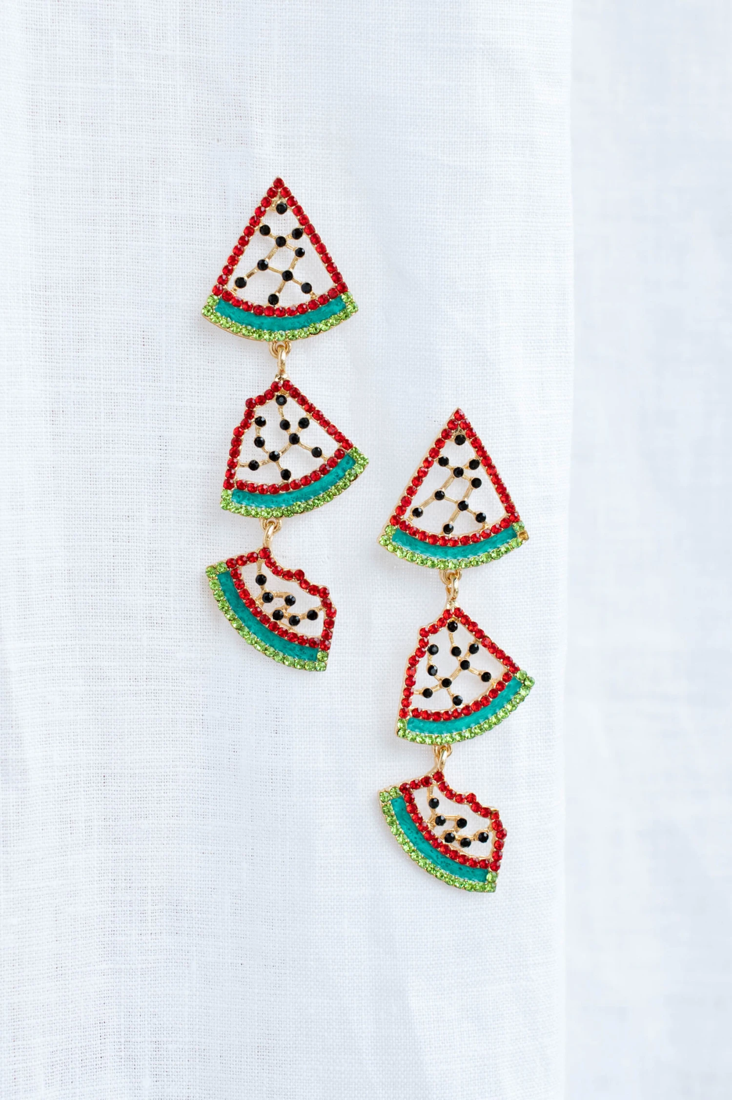 Watermelon Sugar Earrings, Red 3 Watermelon Sugar Earrings, Red