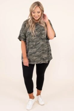 In Hiding Top, Olive -Chic Soul Store 5 19 9473