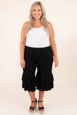 Sass And Flare Capris, Black -Chic Soul Store 5 25 9862