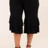 Sass And Flare Capris, Black -Chic Soul Store 5 25 9864