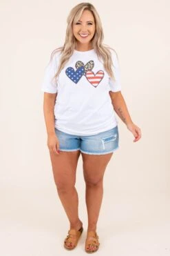 Patriotic Love Tee, White 10 Patriotic Love Tee, White -Chic Soul Store 5 25 9938
