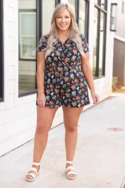 Sunny Spot Romper, Black -Chic Soul Store 5E1A0197