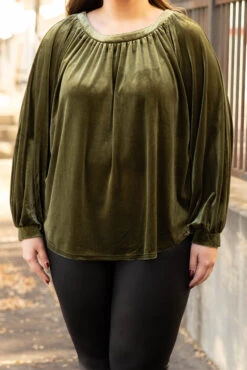 Sweet Velvet Top, Olive 11 Sweet Velvet Top, Olive -Chic Soul Store 5E1A0348 Edit