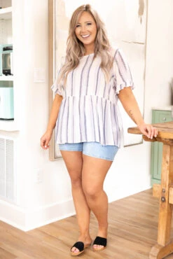 Graceful Moments Top, Lavender Multi 10 Graceful Moments Top, Lavender Multi -Chic Soul Store 5E1A0386 Edit