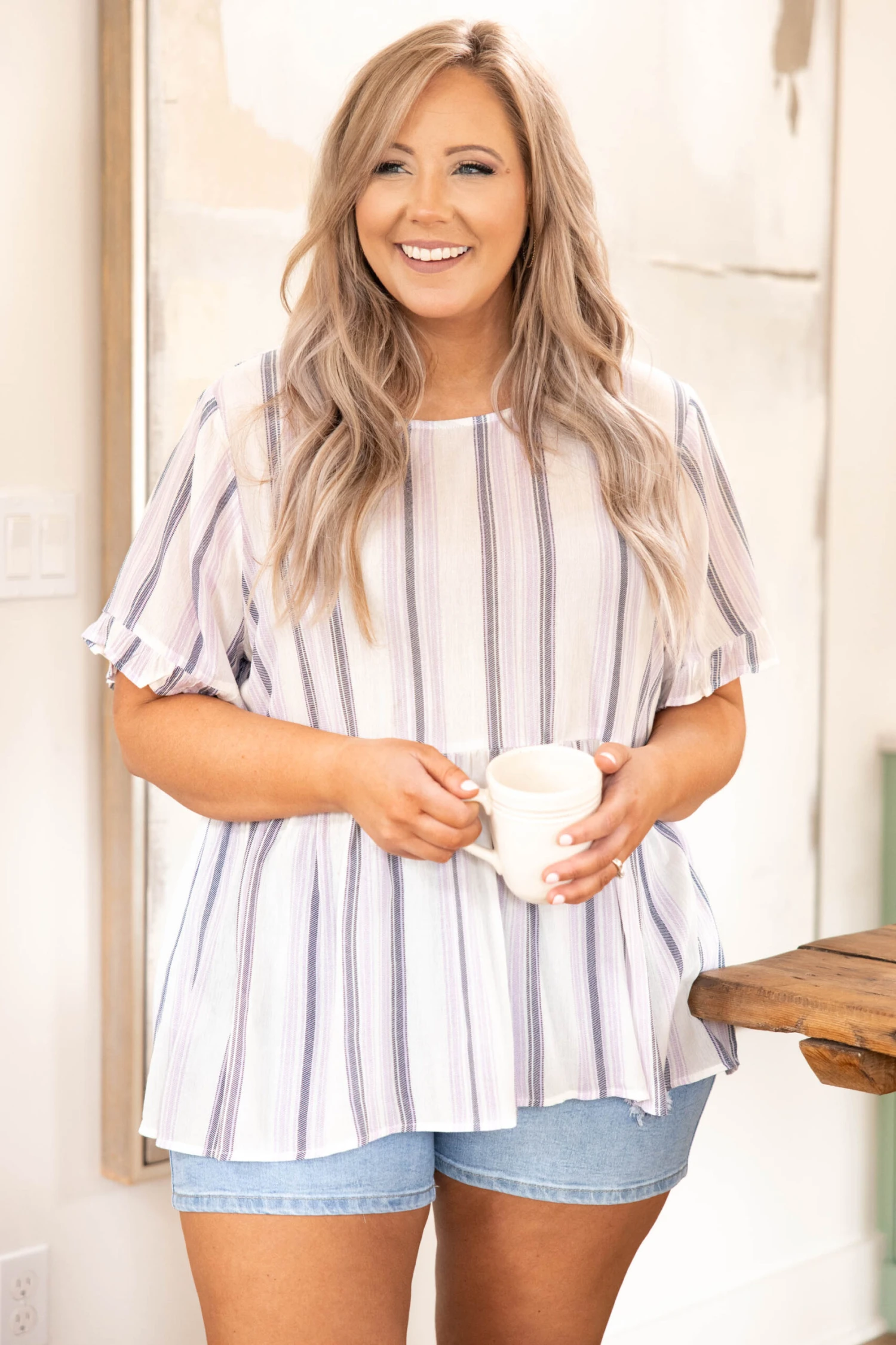 Graceful Moments Top, Lavender Multi 3 Graceful Moments Top, Lavender Multi