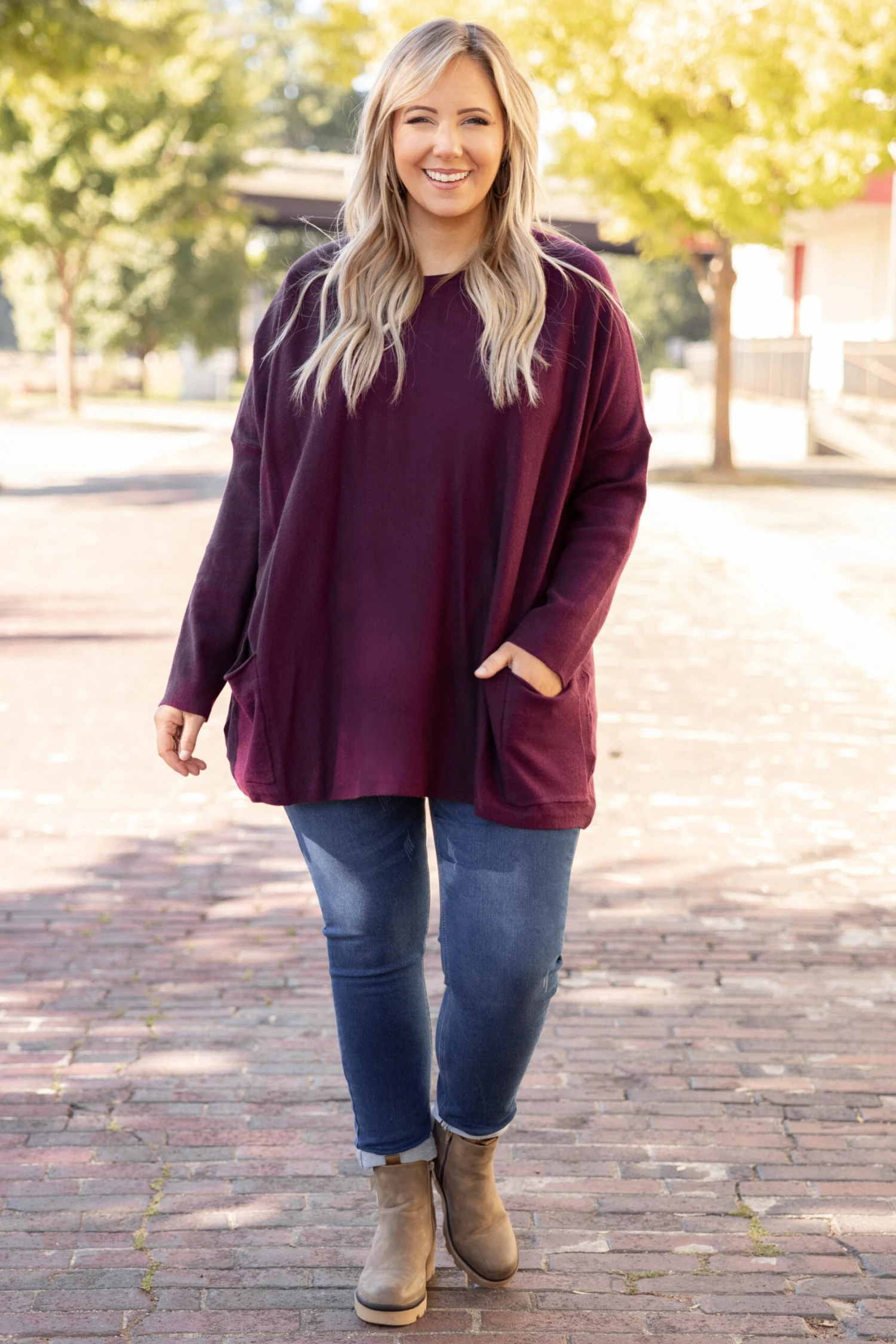 Snow Whispers Tunic, Mulberry 5 Snow Whispers Tunic, Mulberry - Image 3