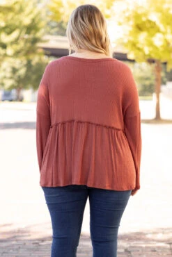 When I Look In Your Eyes Top, Brick -Chic Soul Store 5E1A0842 3eaf6fe3 3e6d 4aa8 aa4d 8d2b90186982