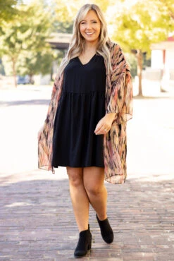 Long Day Out Cardigan, Black Rust -Chic Soul Store 5E1A0898