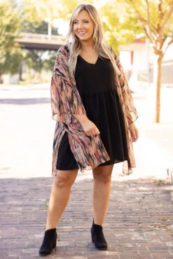 Long Day Out Cardigan, Black Rust -Chic Soul Store 5E1A0899