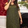 Once In A Lifetime Dress, Olive -Chic Soul Store 5E1A0933 Edit