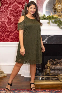Once In A Lifetime Dress, Olive -Chic Soul Store 5E1A0938 Edit
