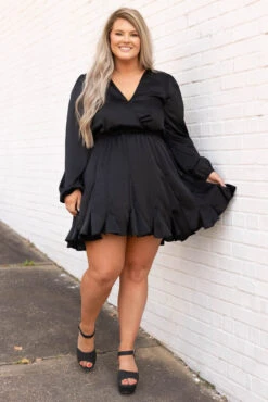 How Are You Doing Dress, Black -Chic Soul Store 5E1A1484