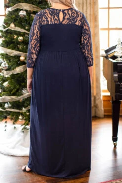 Looking Elegant Maxi Dress, Navy -Chic Soul Store 5E1A1552 Edit