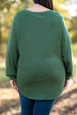 Curved Hem Slouchy Dolman Tunic, Hunter Green Sequin 18 Curved Hem Slouchy Dolman Tunic, Hunter Green Sequin -Chic Soul Store 5E1A1630 Edit
