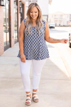 Close Encounters Tank, Blue 10 Close Encounters Tank, Blue -Chic Soul Store 5E1A2106 Edit